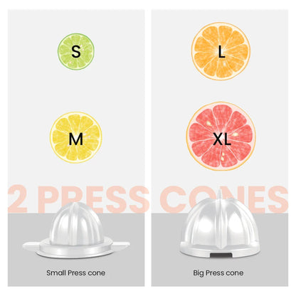 MIUI 850W Citrus Juicer - Stainless Steel Orange & Lemon Electric Juicer with Hard-Core Press and Aluminum Die-Casting Handle