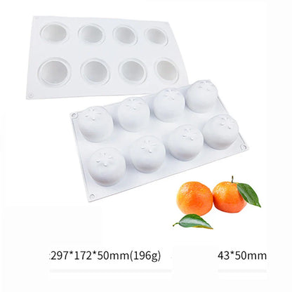 Fruit Series Silicone Cake Mold — Pineapple, Pear, Peach, Mango, Orange & Strawberry for French Dessert & Mousse Baking