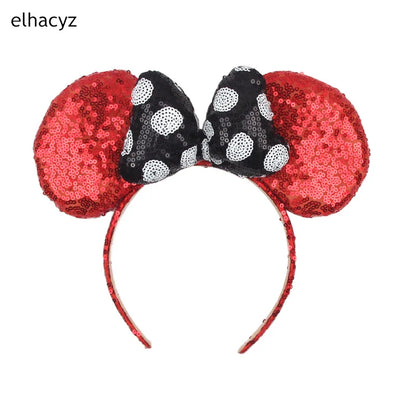 Big Classic Polka Dot Bow Minnie Mouse Ears Headband – Festival & Party Hairband for Women & Girls, Disney Trip Accessories