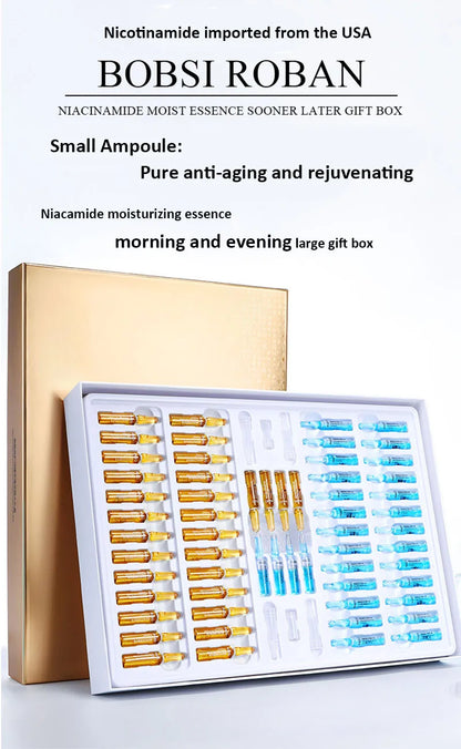 60pcs Niacinamide Moisturizing Essence – Anti-Wrinkle, Pore Minimizer, Acne Treatment & Anti-Aging Oil-Control Face Serum
