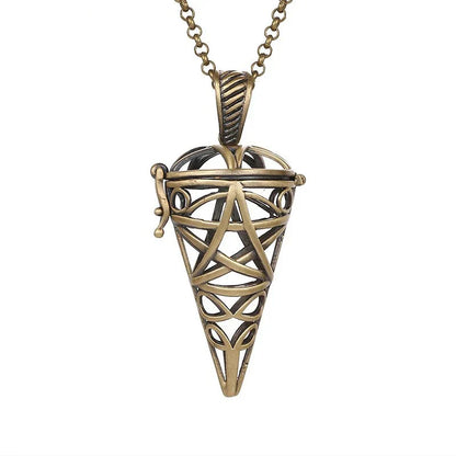 Mexico Music Ball Hollow Zircon Pendant Necklace – Vintage Perfume Aromatherapy Locket for Women