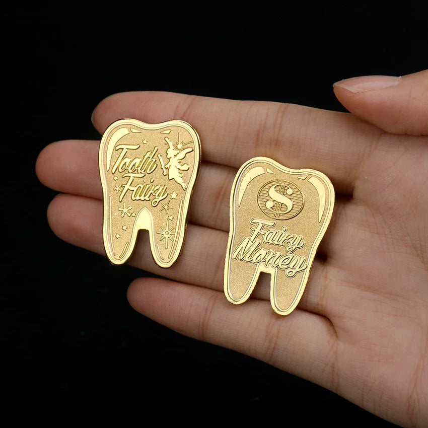 1PC Creative Kids Tooth Fairy Commemorative Coin - Fun Tooth Exchange Gift and Physical Metal Art Coin