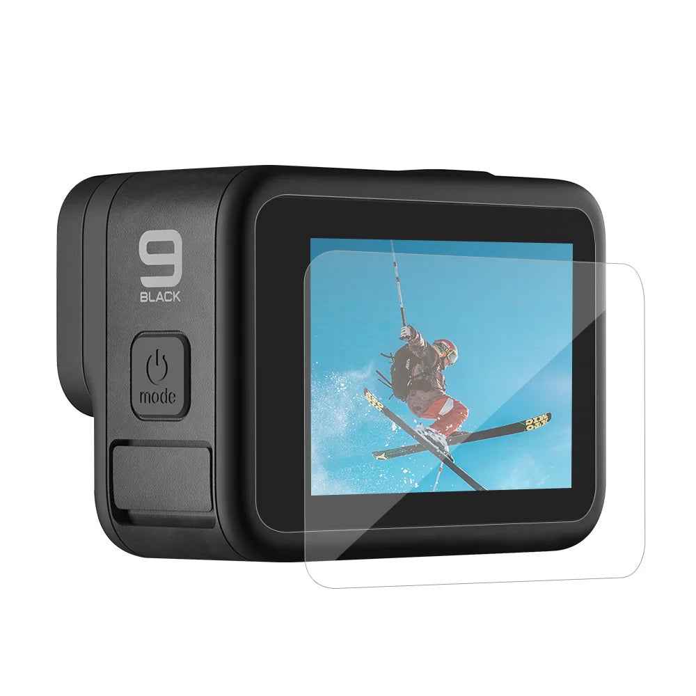 Tempered Glass Screen Protector for GoPro Hero 9–12 – Black Lens Protective Film, Camera Accessories