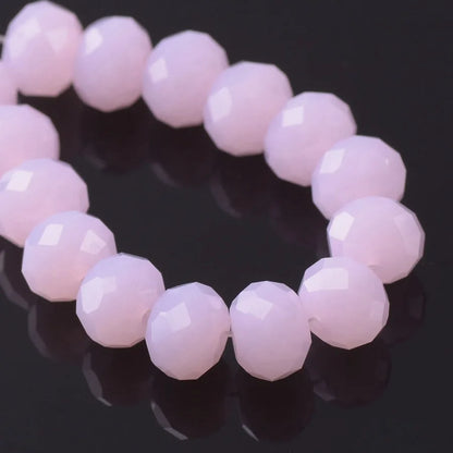 Czech Crystal Spacer Beads - Rondelle Faceted Glass Beads in Multiple Sizes for DIY Jewelry Making Crafts