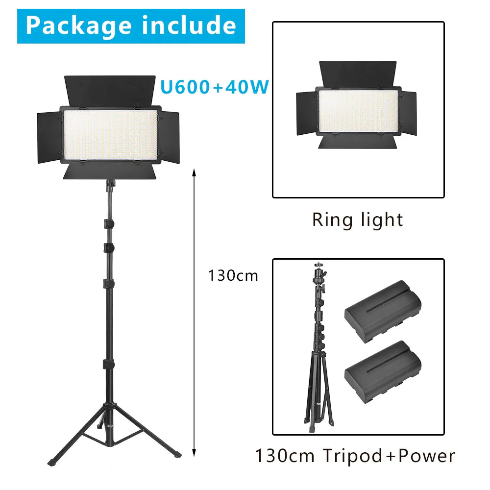 Nagnahz U800 LED Photo Studio Light - Portable Lighting for TikTok, YouTube, Gaming, and Live Video Recording