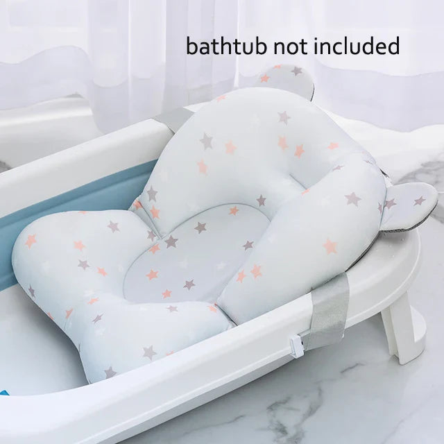 Non-Slip Baby Bath Cushion – Newborn Safety Support Pad & Soft Bathtub Mat