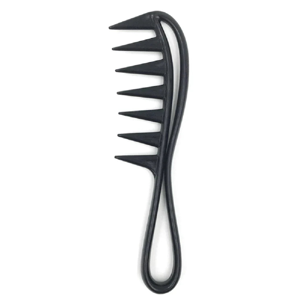Wide Tooth Shark Plastic Comb for Men - Barber Styling & Hairdressing Tool, Ideal for Clipping, Curling, and Scalp Massage