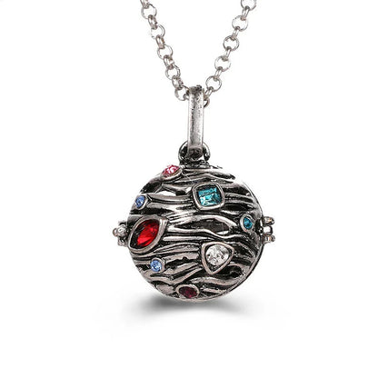 Mexico Music Ball Hollow Zircon Pendant Necklace – Vintage Perfume Aromatherapy Locket for Women