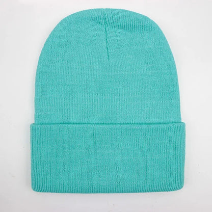 Solid Unisex Beanie – Soft Warm Wool Blend Knitted Cap for Men and Women, Autumn Winter Skullcap, Ski Hat, 24 Colors