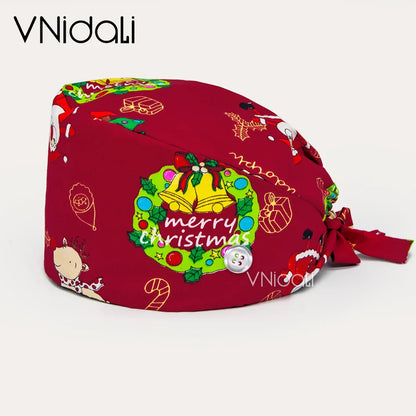 Tooth Printed Scrub Caps – Dental Surgical Hats for Women & Men, Operating Room Medical Hat