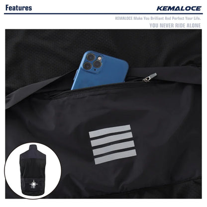 KEMALOCE 2023 Cycling Vest - Navy Blue Windproof Sleeveless Bicycle Gilet, Lightweight MTB Sports Wind Vest for Men