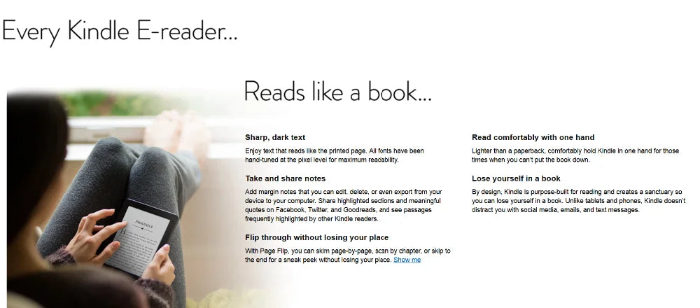 Original Kindle 6/8 Used eBook Reader, 6-Inch E-Ink Touchscreen WiFi eReader, No Light, Better Than Kobo