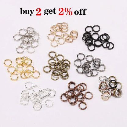 DIY Jewelry Jump Rings - 50-200pcs Split Ring Connectors 3-20mm for Handmade Accessories and Craft Making Supplies