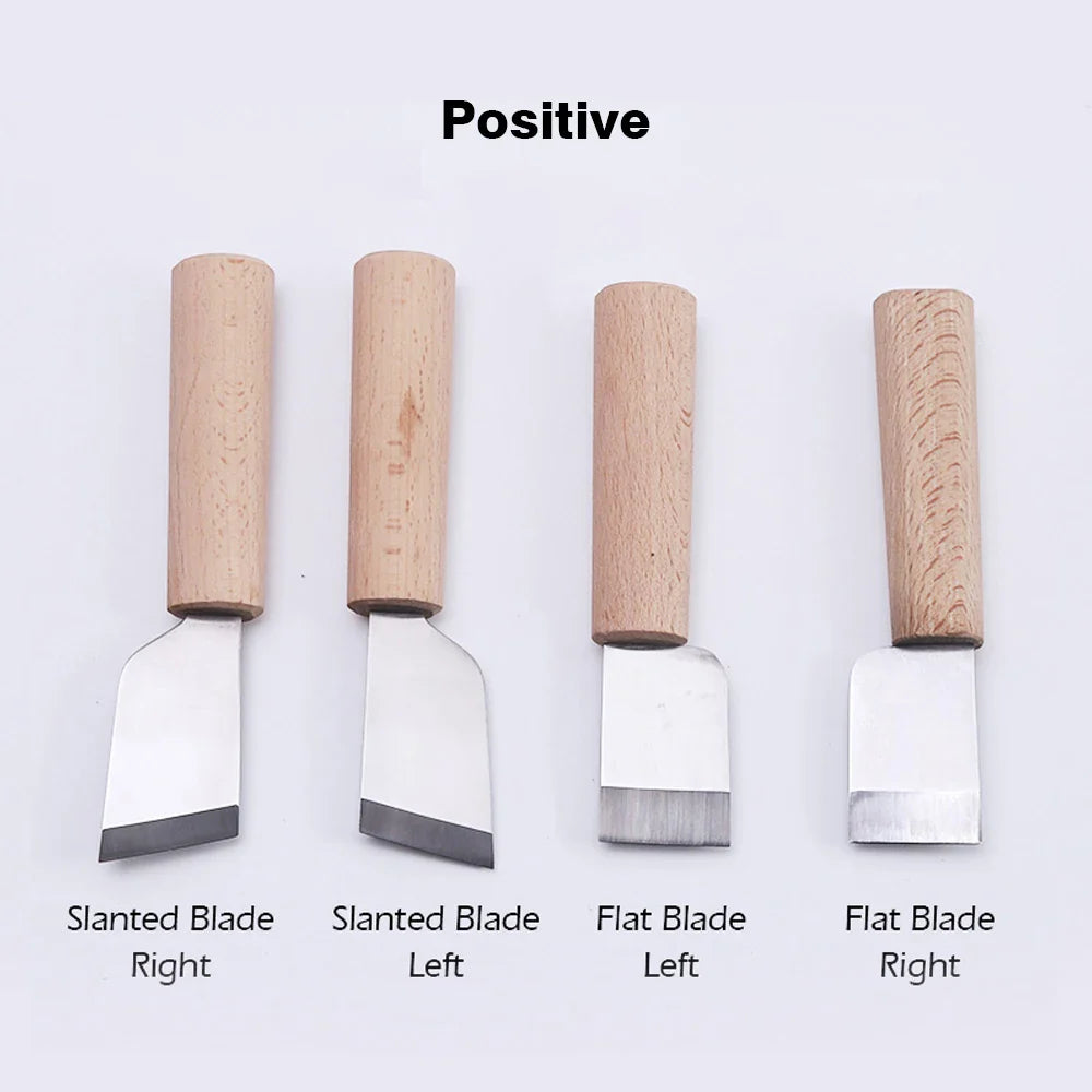 WUTA Professional Leather Craft Cutting Knife: High-Speed Steel Blade DIY Craft Tool - Right/Left-Handed Skiving and Sharpening