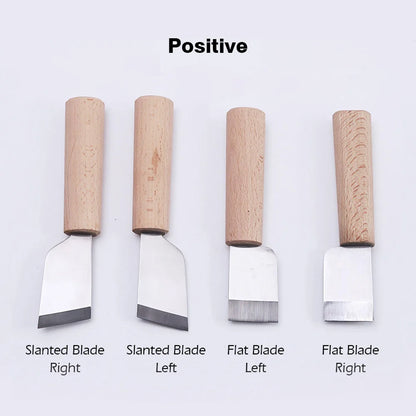 WUTA Professional Leather Craft Cutting Knife: High-Speed Steel Blade DIY Craft Tool - Right/Left-Handed Skiving and Sharpening