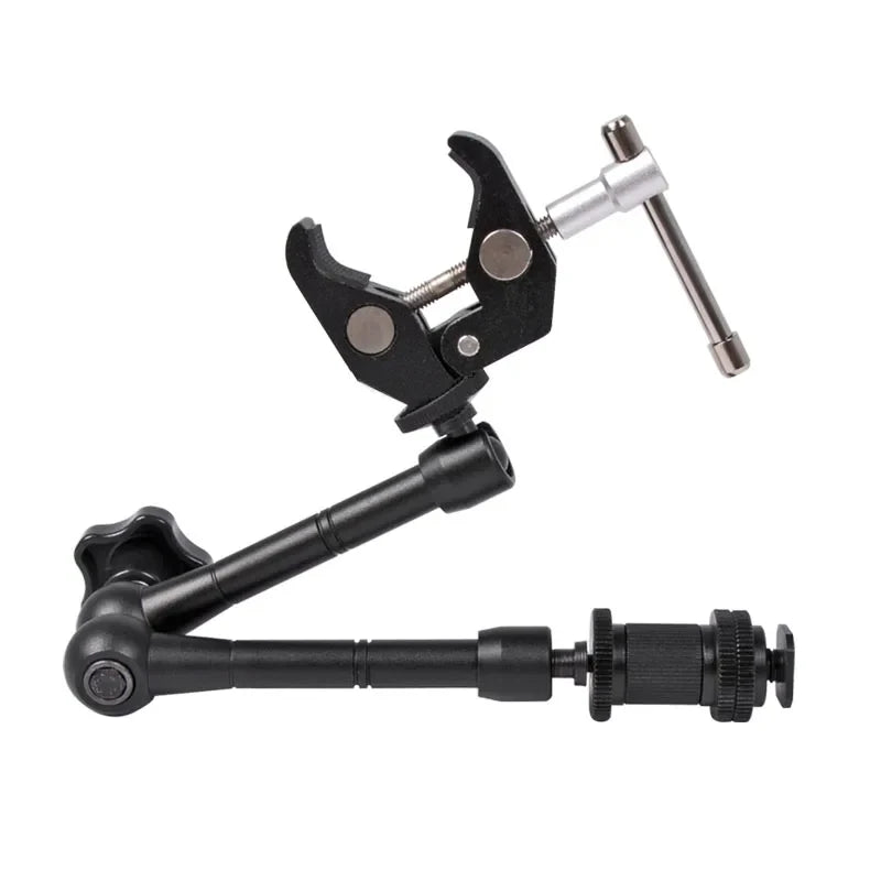 Super Clamp with 7"/11" Adjustable Magic Arm | Articulating Mount for Monitor, LED Light, DSLR Camera, Flash & LCD Video Gear
