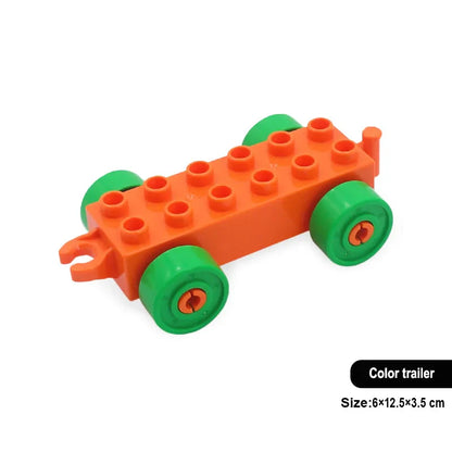 New Large Building Blocks Toys – Cartoon Princess Carriage, Car & Airplane Vehicle Models, Big Bricks Gift for Kids