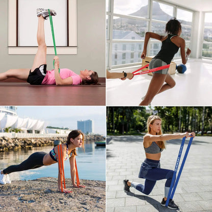 Natural Rubber Resistance Band — 41"/208cm Fitness, Bodybuilding & Yoga Pull-Up Belt