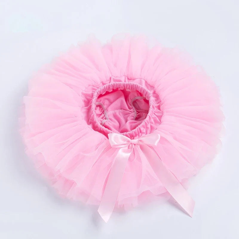 Baby Girl Tutu Skirt - Fluffy Multi-Layer Princess Pantskirt for Parties
