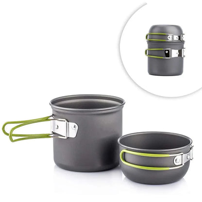 Ultralight Camping Cookware Set – Portable Pots & Tableware for Hiking, Trekking, Picnic, Fishing, and Mountaineering