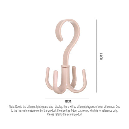 Space-Saving Rotated Hanger Hooks - Wardrobe Clothes Rack Organizer for Bags, Shoes, Belts, Scarves, and More