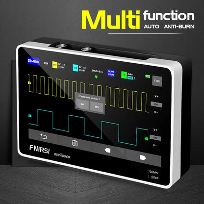 FNIRSI-1013D Digital Tablet Oscilloscope – Dual Channel, 100MHz Bandwidth, 1GS/s Sampling Rate, 7-Inch Mini Scope