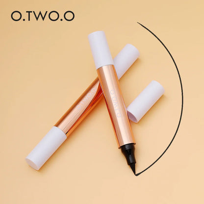 O.TWO.O Black Liquid Eyeliner Pen – Double-Ended Waterproof Fast-Dry Eye Liner for Women