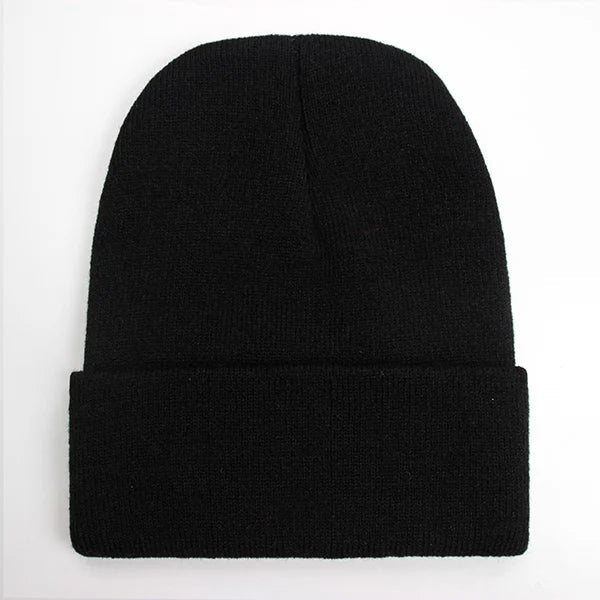Solid Unisex Beanie – Soft Warm Wool Blend Knitted Cap for Men and Women, Autumn Winter Skullcap, Ski Hat, 24 Colors