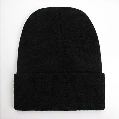 Solid Unisex Beanie – Soft Warm Wool Blend Knitted Cap for Men and Women, Autumn Winter Skullcap, Ski Hat, 24 Colors