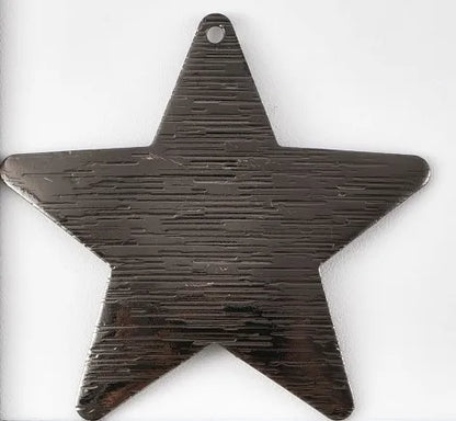 38mm Brushed Curved Five-Pointed Star Pendant Necklace – Single Hole DIY Classic Fashion Jewelry Accessory