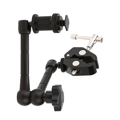 Super Clamp with 7"/11" Adjustable Magic Arm | Articulating Mount for Monitor, LED Light, DSLR Camera, Flash & LCD Video Gear
