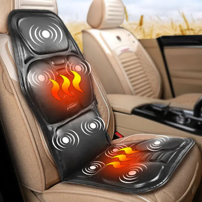 KLASVSA Electric Back Massager Cushion – Heated Vibrating Massage Chair for Lumbar & Neck Pain Relief at Home, Office, Car