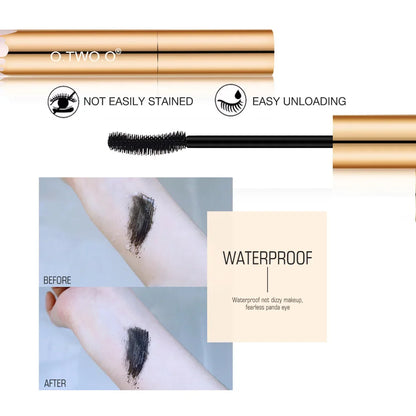 O.TWO.O 3D Fiber Thick Lengthening Mascara – Long Black Lash Eyelash Extension with Brush, Professional Eye Cosmetics