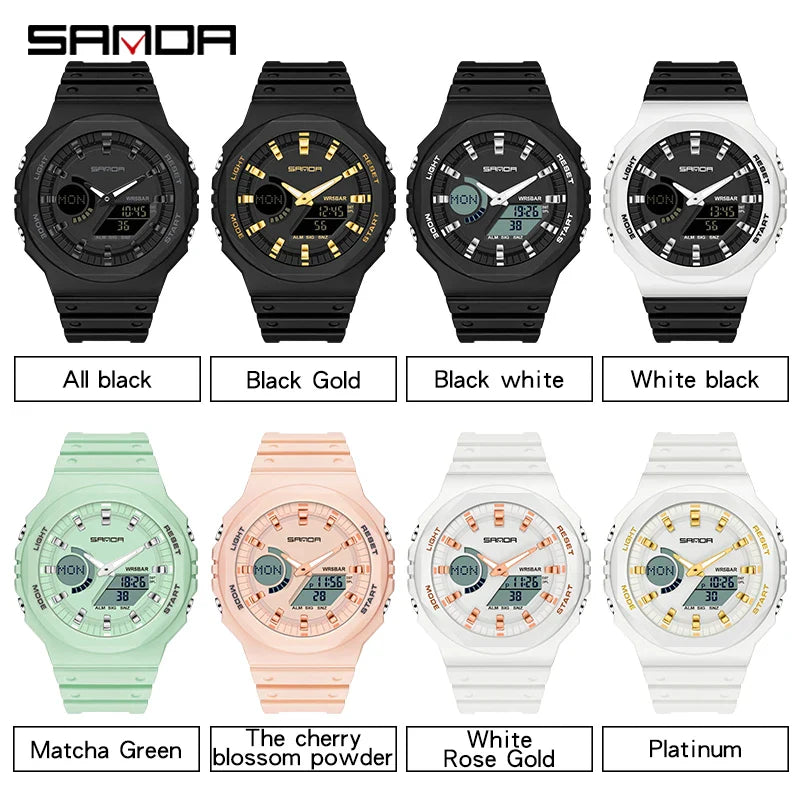 SANDA LED Digital Sports Watch – Waterproof Military Outdoor Watch for Men, Women & Teens
