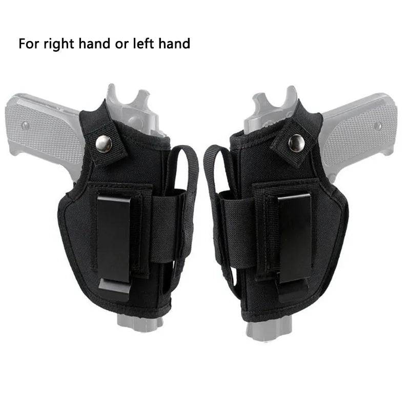 Tactical Universal Gun Holster - Left/Right Hand Waist Concealed Carry for Glock 17/19, Beretta M9, 1911, P226, 9mm Mag Pouch