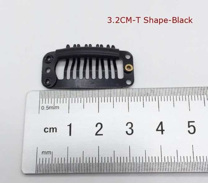 50Pcs Wig Clips Snap Clips - 2.3cm-3.6cm Black & Brown Hair Extension Weft Clips for Wig Styling & Hair Tools