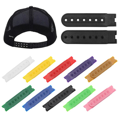 5 Sets Snapback Strap Replacement – 7-Hole Colorful Hat Repair Fastener Buckle Clip Extender for Baseball Caps