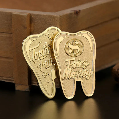 1PC Creative Kids Tooth Fairy Commemorative Coin - Fun Tooth Exchange Gift and Physical Metal Art Coin