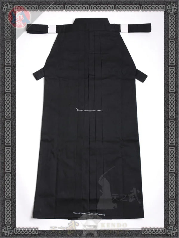 Aikido Gi Uniform & Cotton Hapkido Pants – Black Kendo Hakama Samurai Keikogi for Men, Women & Kids
