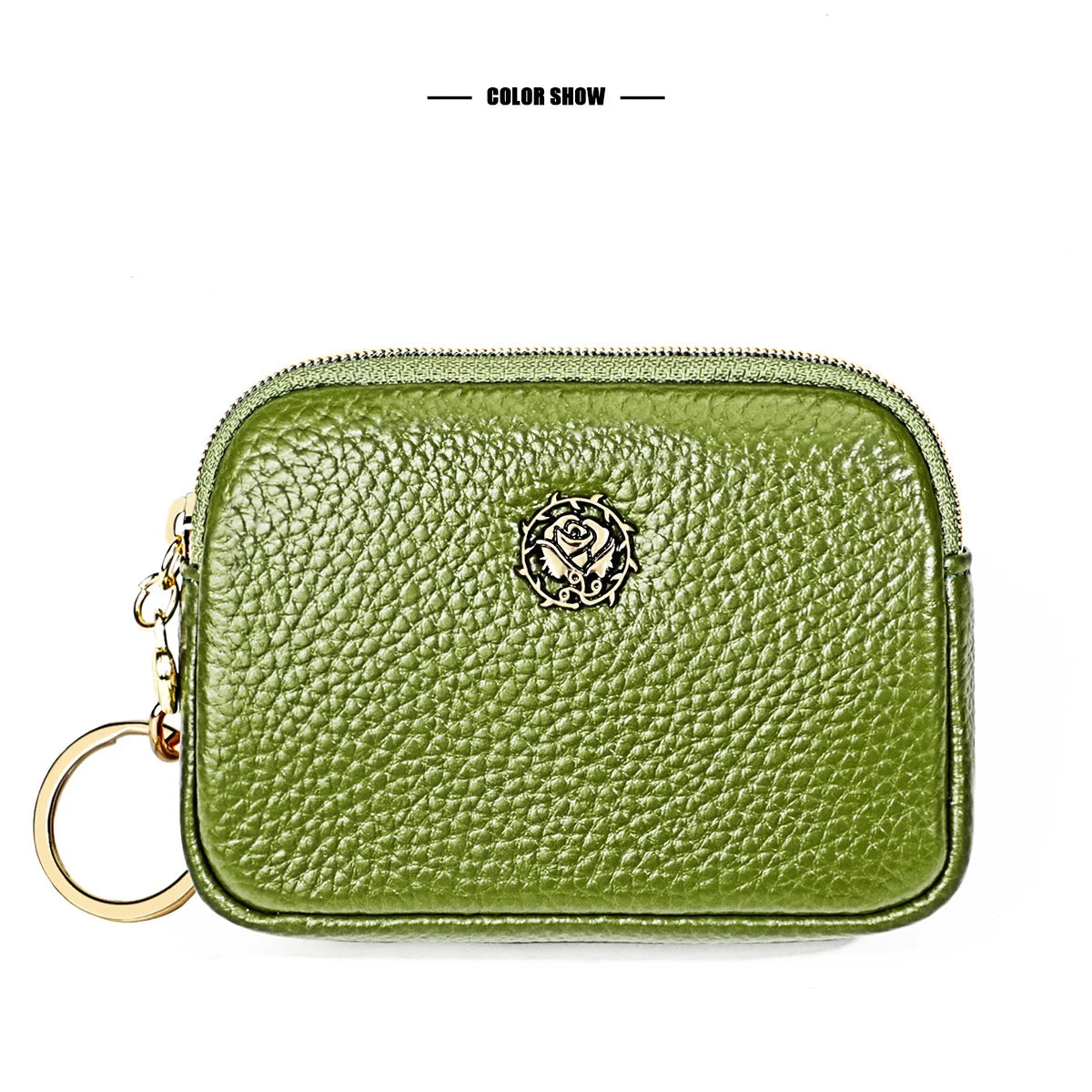 Senorita Genuine Leather Women’s Coin Purse – Double Zipper Small Wallet