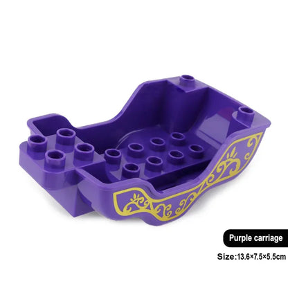 New Large Building Blocks Toys – Cartoon Princess Carriage, Car & Airplane Vehicle Models, Big Bricks Gift for Kids