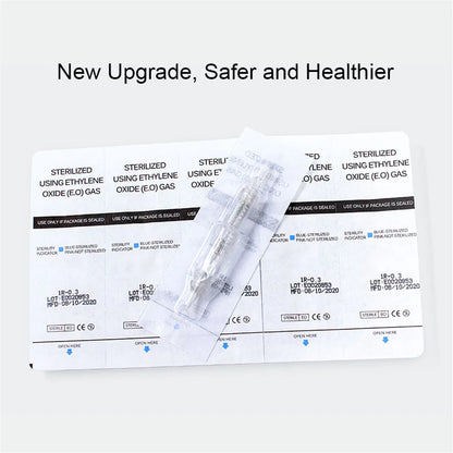 Biomaser 10PCS Revolution Tattoo Needles – 1R, 2R, 3R, 5R Permanent Makeup Cartridge for Eyebrow Tattoo Machines