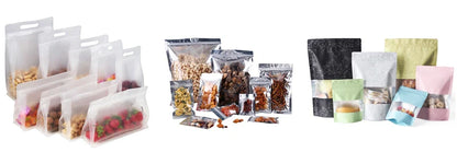 StoBag 10PCS Large Transparent Zipper Bags — Thick Waterproof Storage Pouches for Clothes & Food Packaging