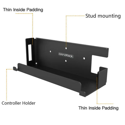 Monzlteck Wall Mount for Nintendo Switch – Original & OLED Dock Holder, Metal Gaming Accessory for TV Setup