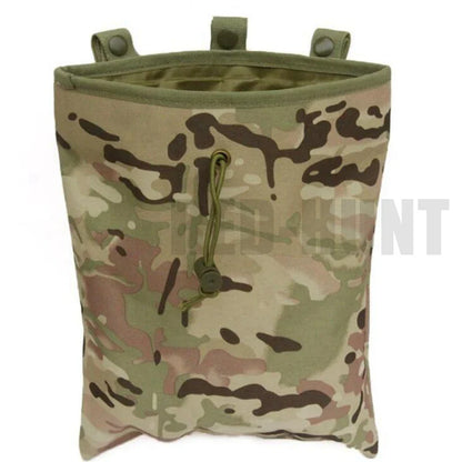 Tactical MOLLE Dump Pouch: Mag Recovery Bag for Magazine Recycling - Hunting Gear Holder with Drawstring Storage Pack