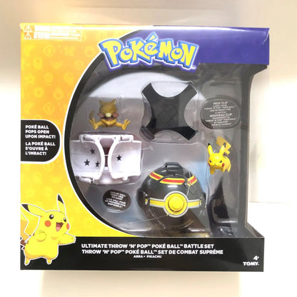 Pokémon Toy Belt Set — Poké Ball Battle Belt with Pikachu, Eevee, Charmander & Bulbasaur for Kids Gift