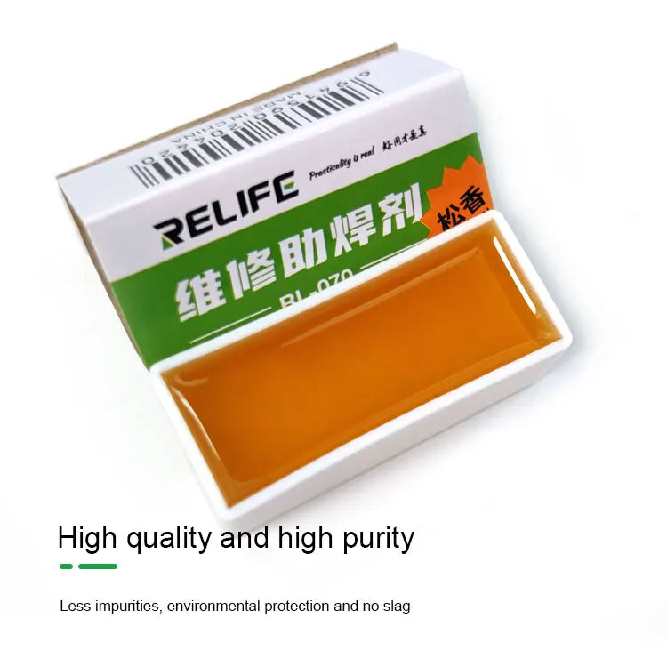 RELIFE RL-070 High Purity Rosin Soldering Paste – Soldering Assistant for Electric Iron & Tin Tools
