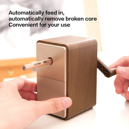 DELI Adjustable Pencil Sharpener — Hand Crank Table Sharpener with Long-Lasting Blade