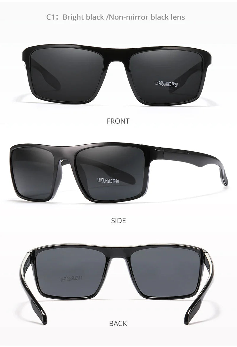 KDEAM Ultra-Light Polarized Sports Sunglasses for Men & Women – TAC 1.1mm Lens, Category 3 Driving Sun Glasses