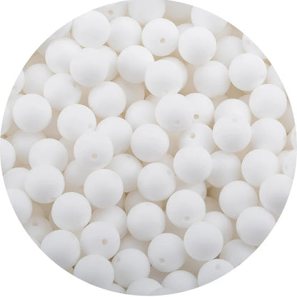 LOFCA Silicone Teething Beads - 20pcs 15mm Round Baby Chew Beads for DIY Teether Toys Infant Accessories